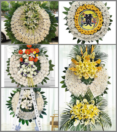 安徽黄山市休宁县渭桥乡倪湖村花圈速递